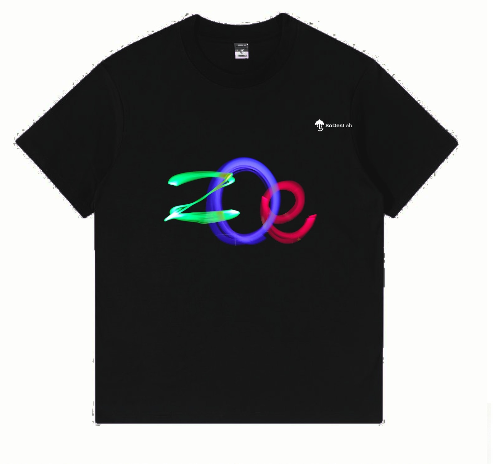 Lab member Zoe T-shirt front mockup
