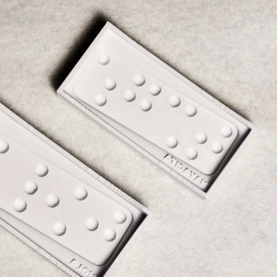 Parametric 3D printed braille chocolate molds