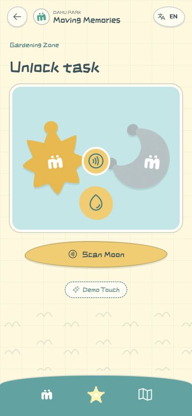 NFC interaction linking the sun and moon participants
